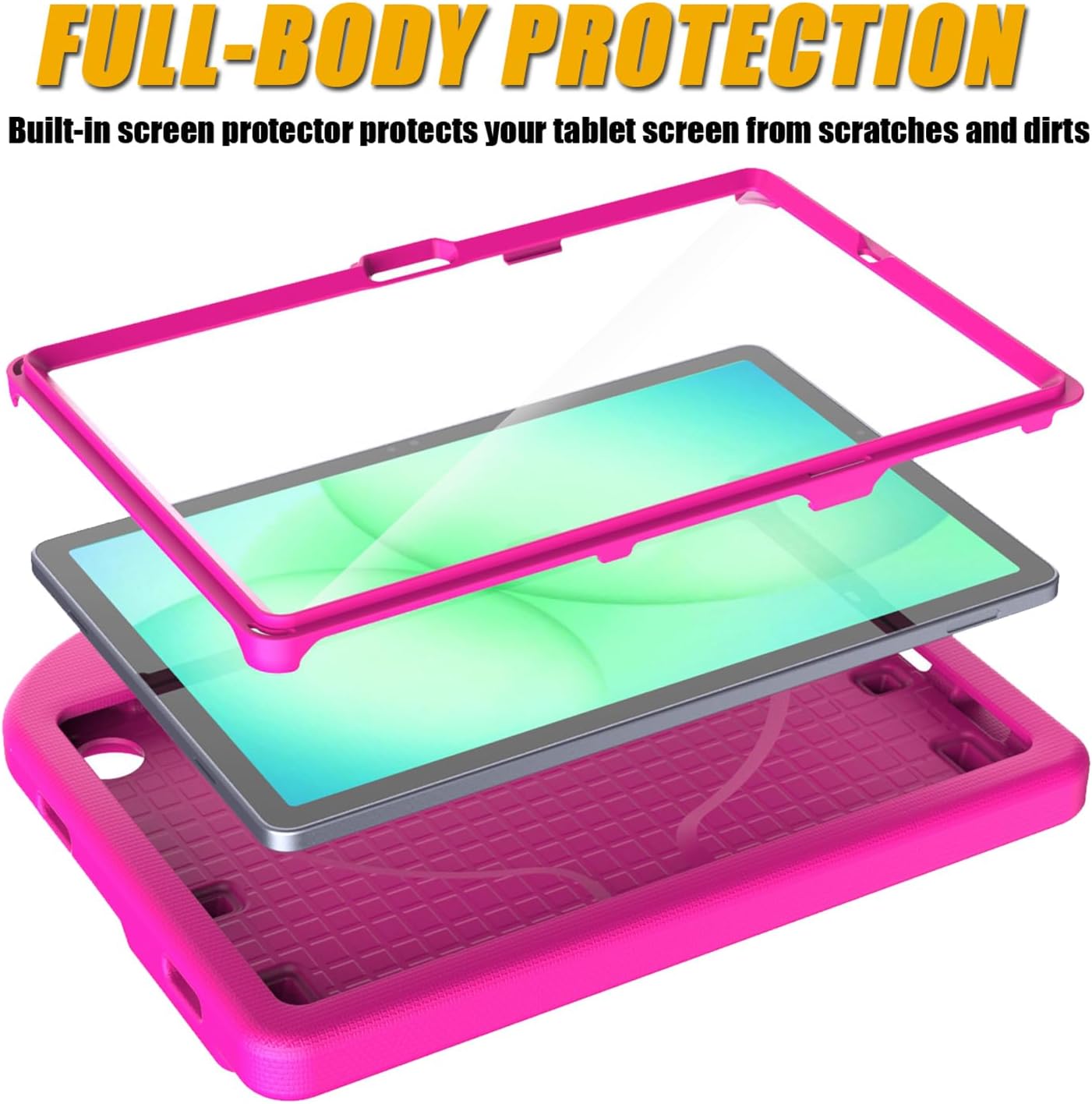 Detalle de Mansiruyi Kids Case for Samsung Galaxy Tab A11+ Plus 11in (2025) Pink