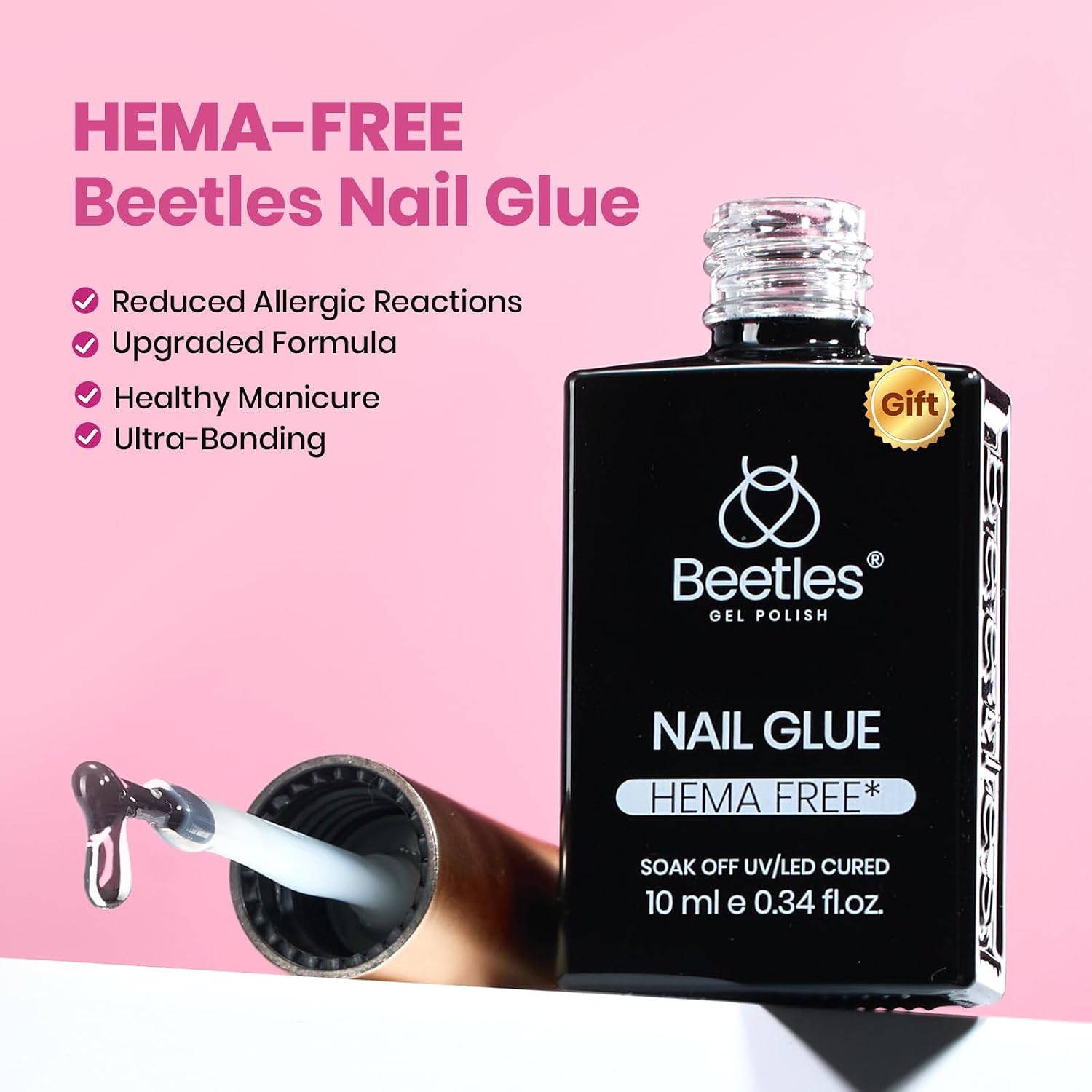 Detalle 1 de Beetles Almond Nail Tips, 288-Piece Set