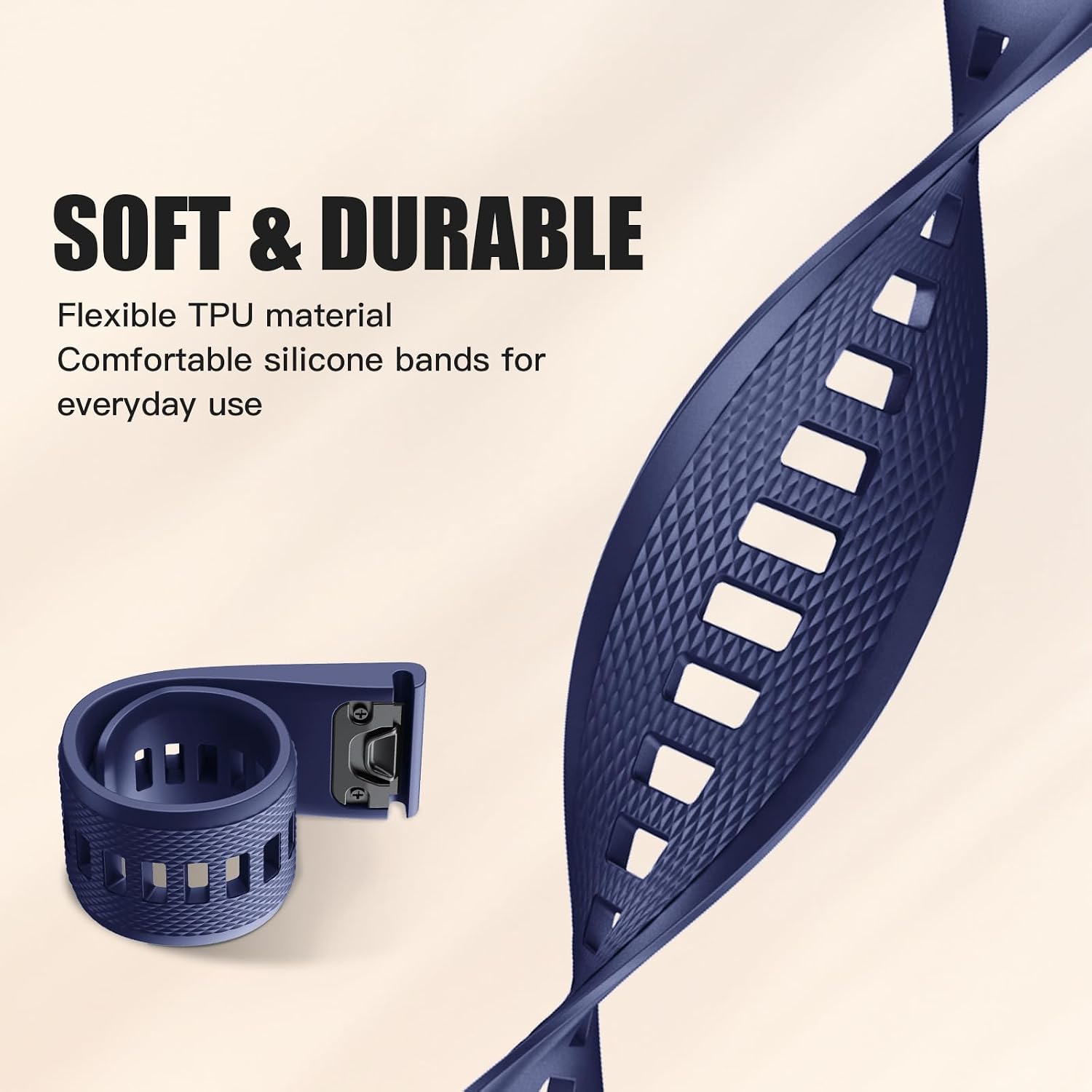 Detalle de NotoCity Quickfit 22mm silicone strap 177–225mm