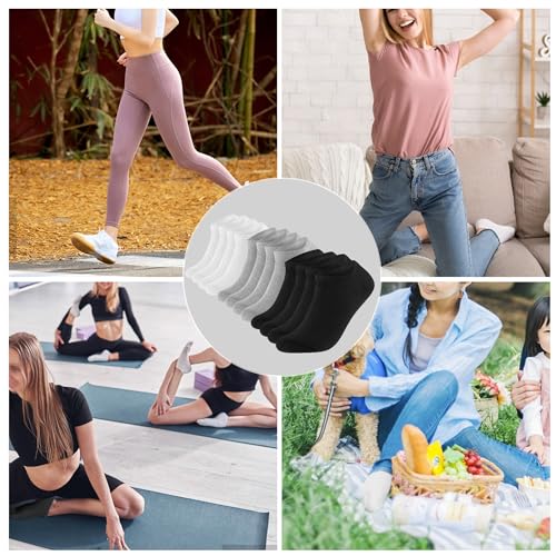 Detalle de Lakpoau Lot Chaussettes Femme 12 Paires – Chaussettes Basses Coton Respirantes pour Femme et Homme