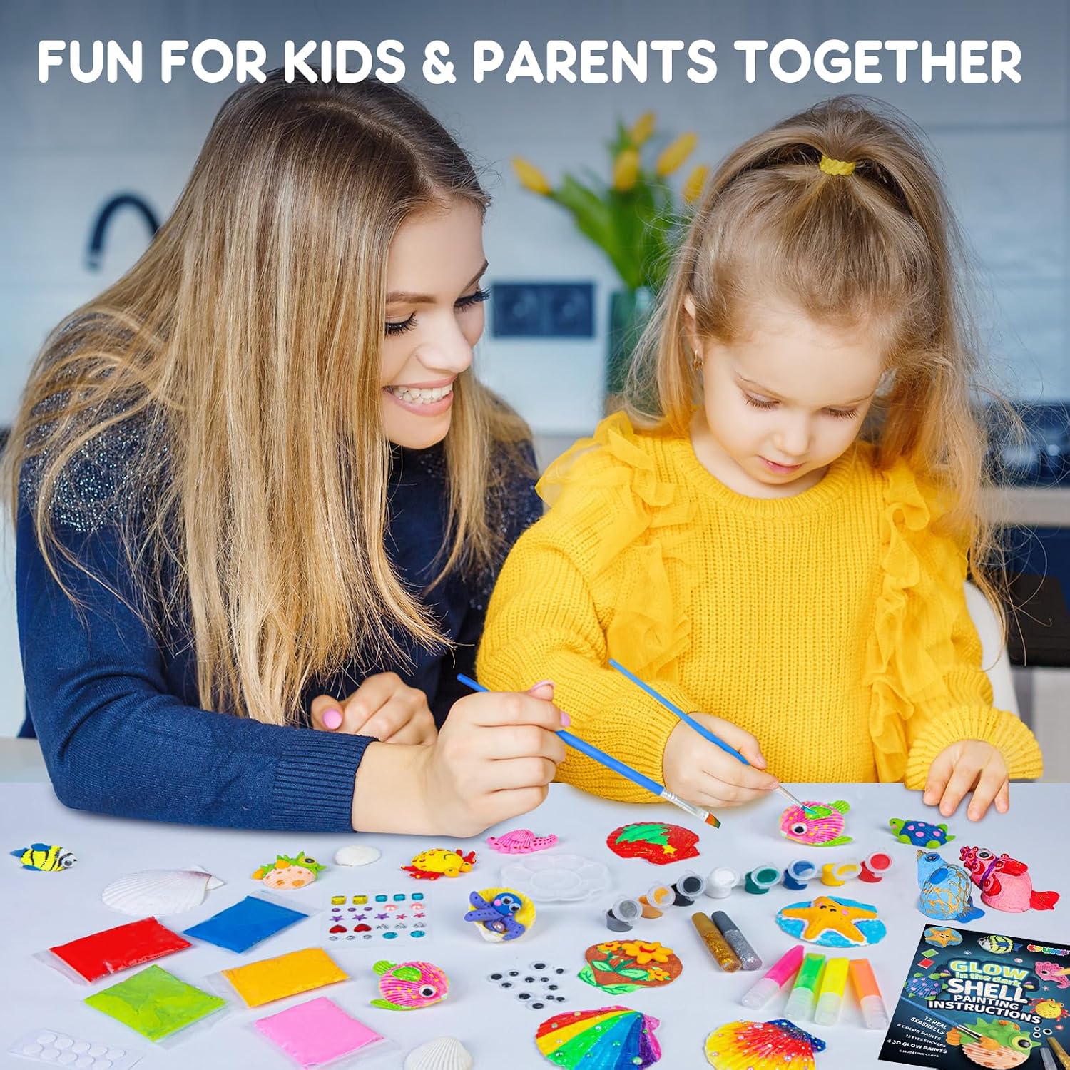 Detalle de EPUMP Glow in the Dark Shell Painting Kit for Kids (Ages 6–12)