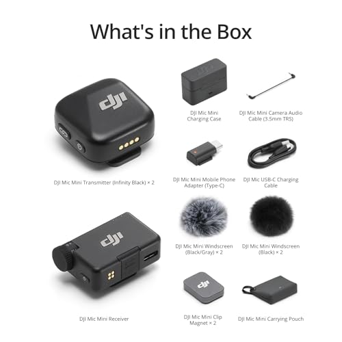 Thumbnail 5 de DJI Mic Mini (2 TX + 1 RX + Charging Case) – Ultralight, Detail-Rich Audio for Extended Recording