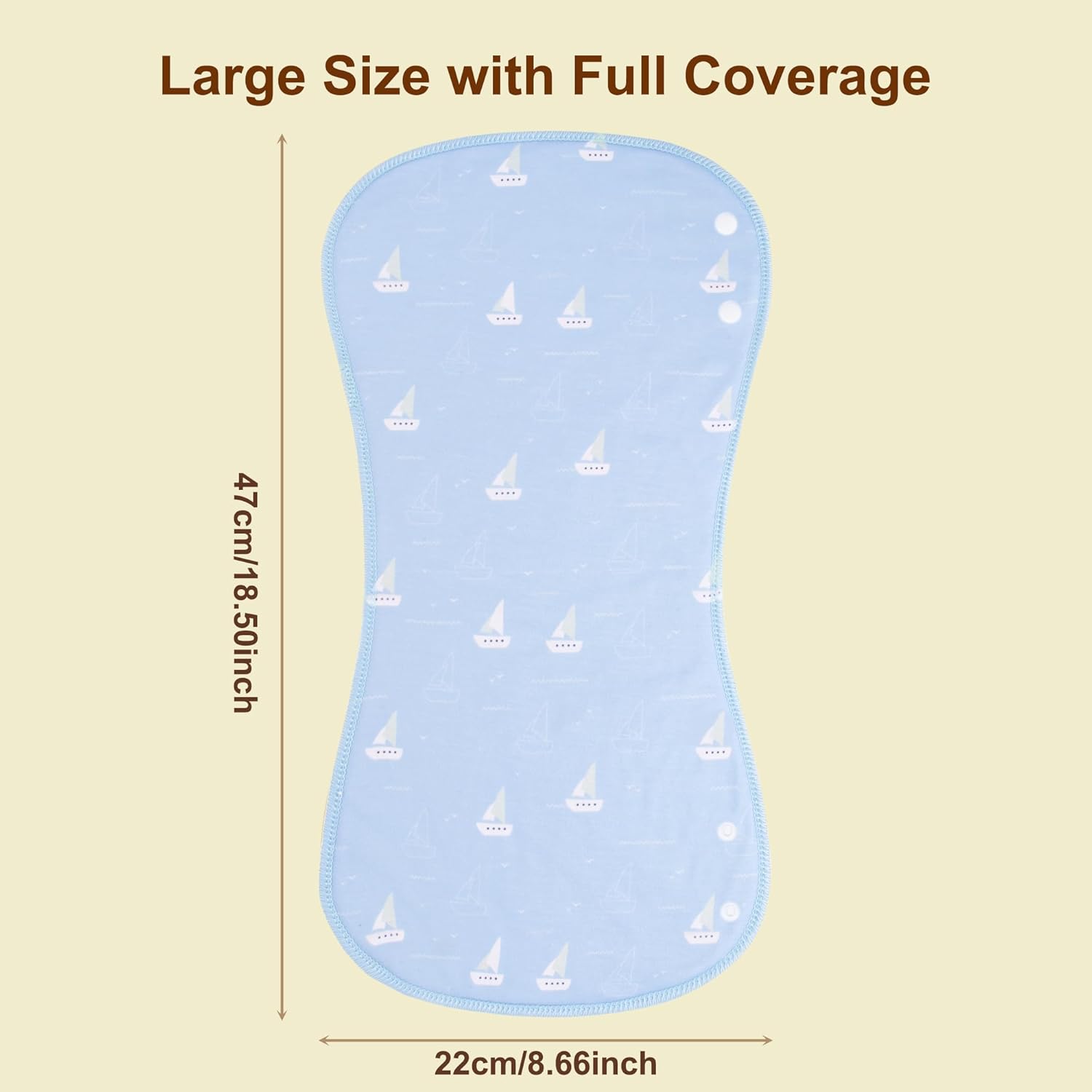 Detalle 2 de Benoxine 2-in-1 Burp Cloths & Bibs, 6-Pack ⚡