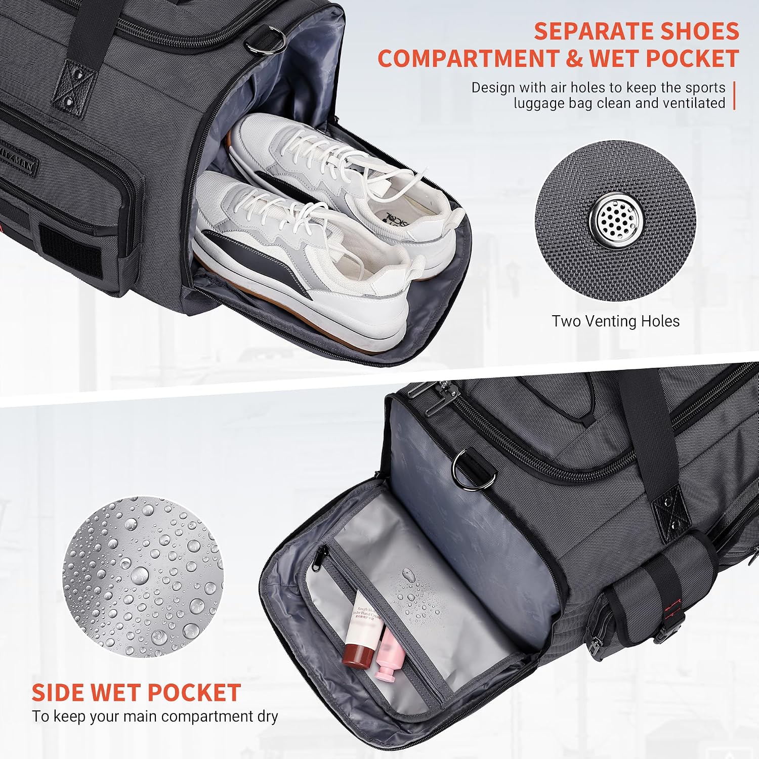 Thumbnail 3 de WITZMAN 45L Reisetasche Duffle 3in1 mit Schuhfach – Groß, 3-in-1 Transporttasche