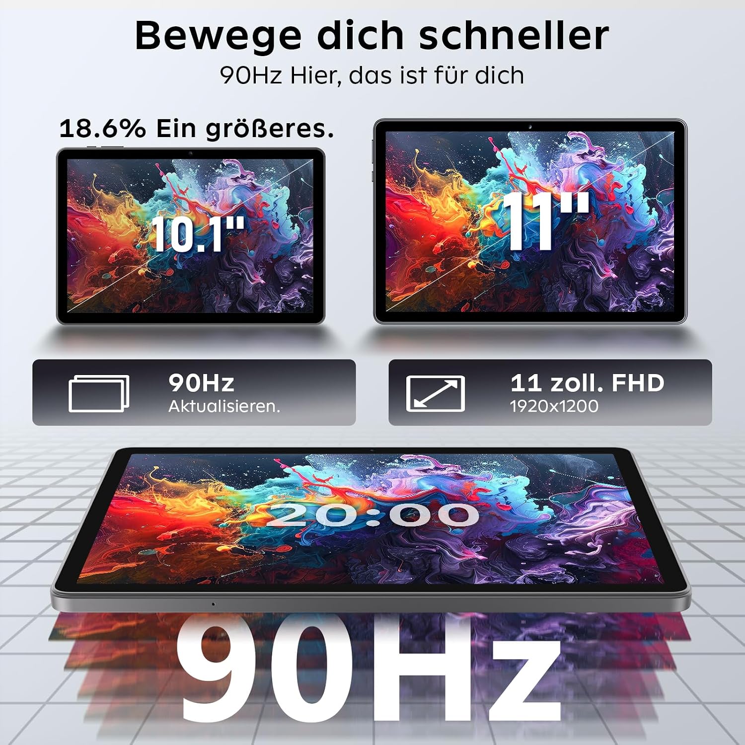 Thumbnail 6 de Raemond 11 Zoll Tablet mit Gemini AI – Android 16, T7250, 24 GB RAM, 256 GB ROM + TF-Erweiterung