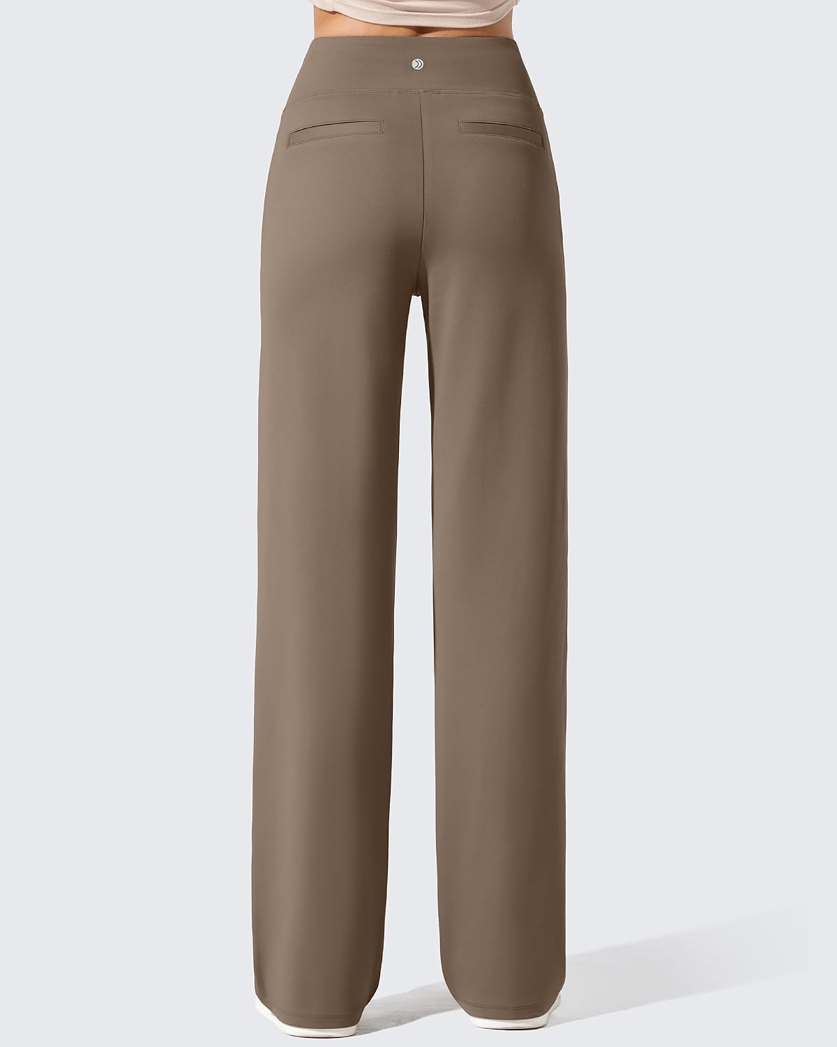 Detalle de G4Free Fleece-Lined Wide-Leg Pants for Women, Stretch Fabric and Pockets