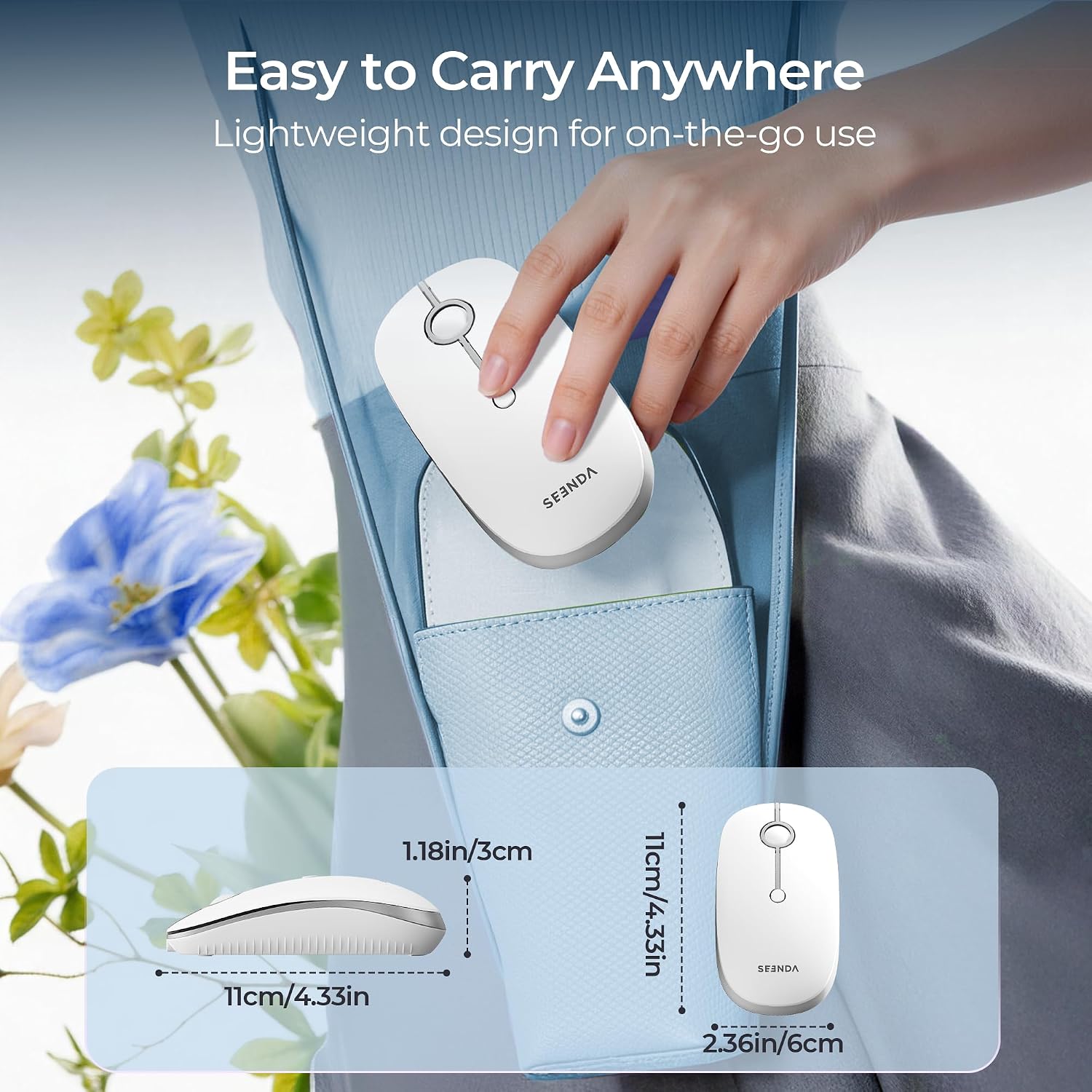 Thumbnail 6 de Seenda MOU001 Wireless Bluetooth Mouse: Multi-Device, Rechargeable and Quiet