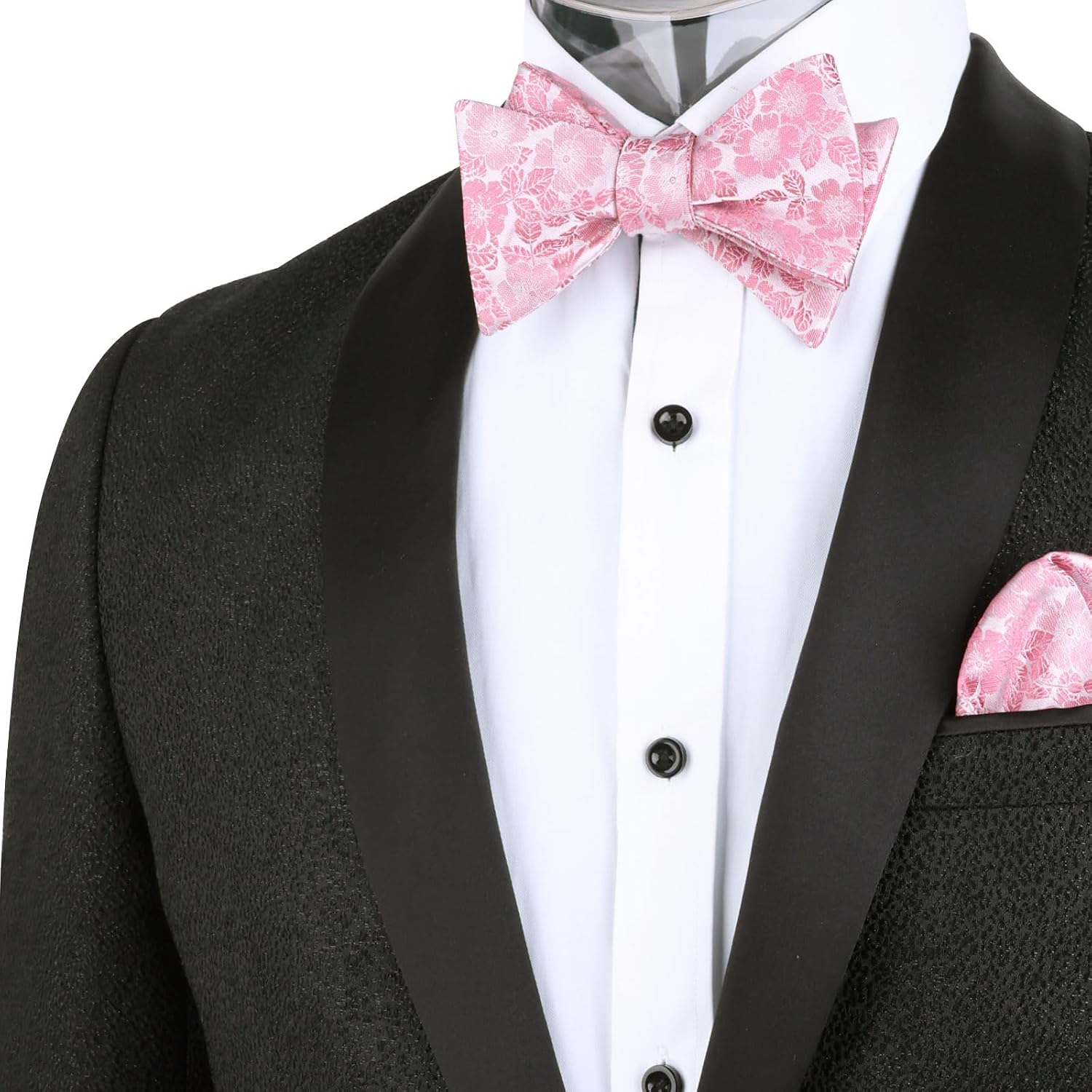 Detalle 2 de Mens floral bow tie set