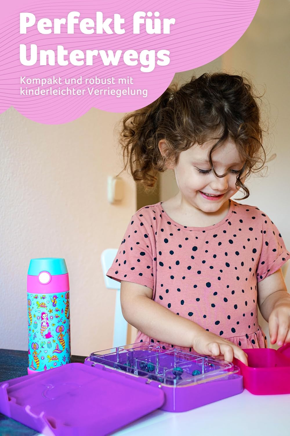 Detalle de Jarlson TONI : boîte à goûter enfant, 6 compartiments, sans BPA – idéale pour l'école et la maternelle