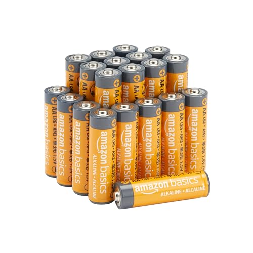 Detalle de Amazon Basics – Paquete de 20 pilas alcalinas AA de alto rendimiento (1,5 V) con vida útil de 10 años