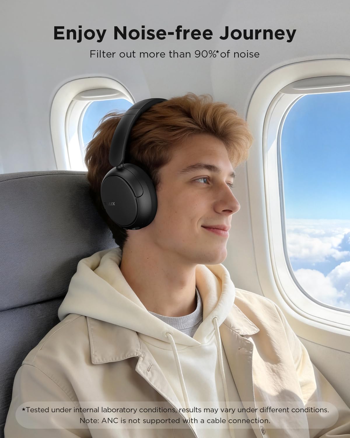Detalle 2 de TALIX H30 Hybrid ANC Headphones: 110H Battery, Hi-Res Audio, and Crystal Calls