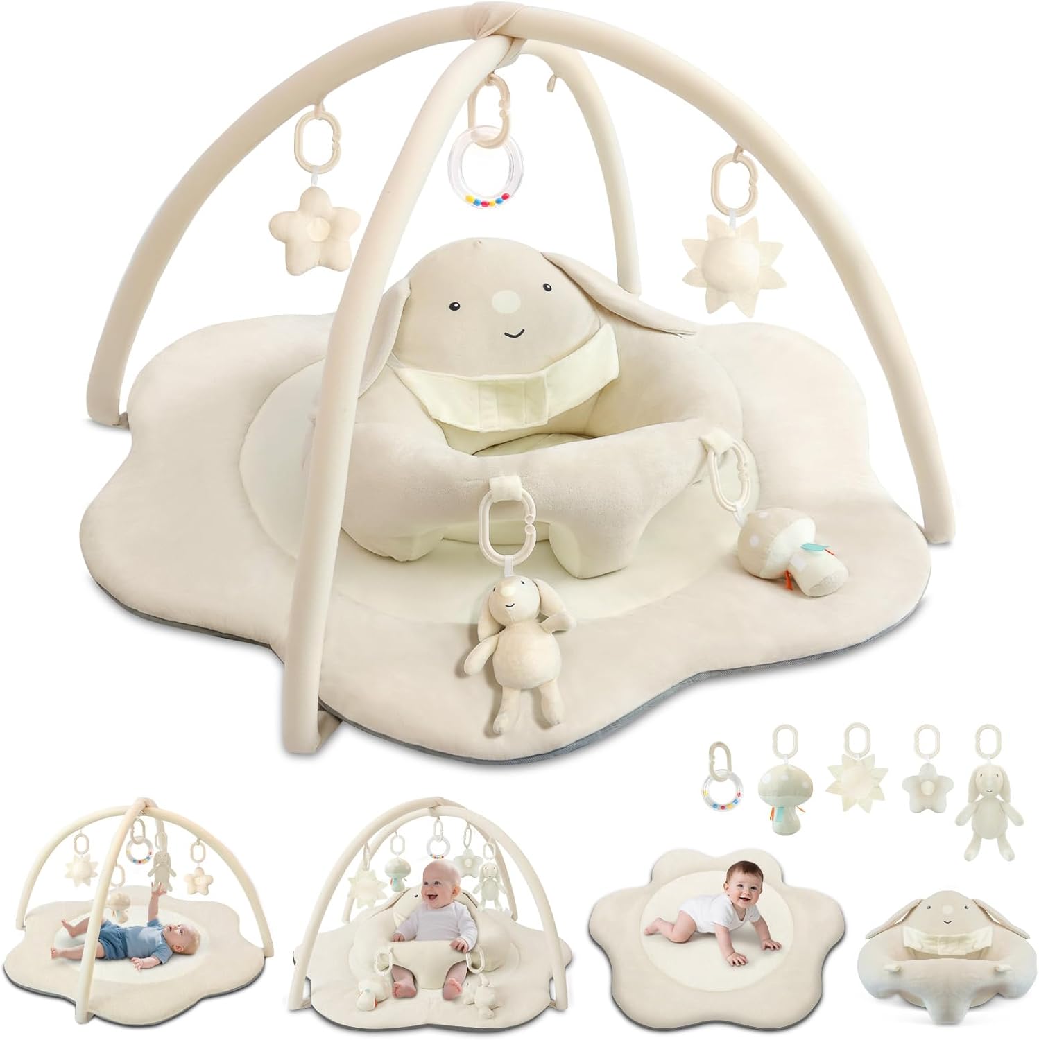 Thumbnail 6 de Suihuooo 3‑in‑1 Baby Play Mat with 5 Toys