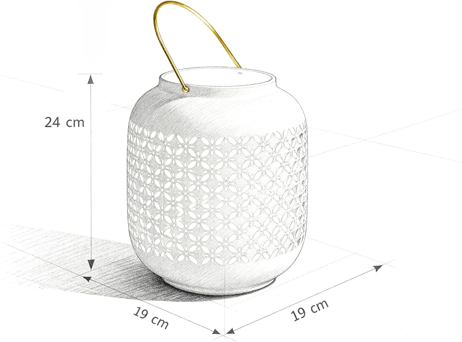 Thumbnail 5 de VOLIOS® Keramik Tischlampe – Dekolampe mit 6-Watt LED-Birne, warmweiß