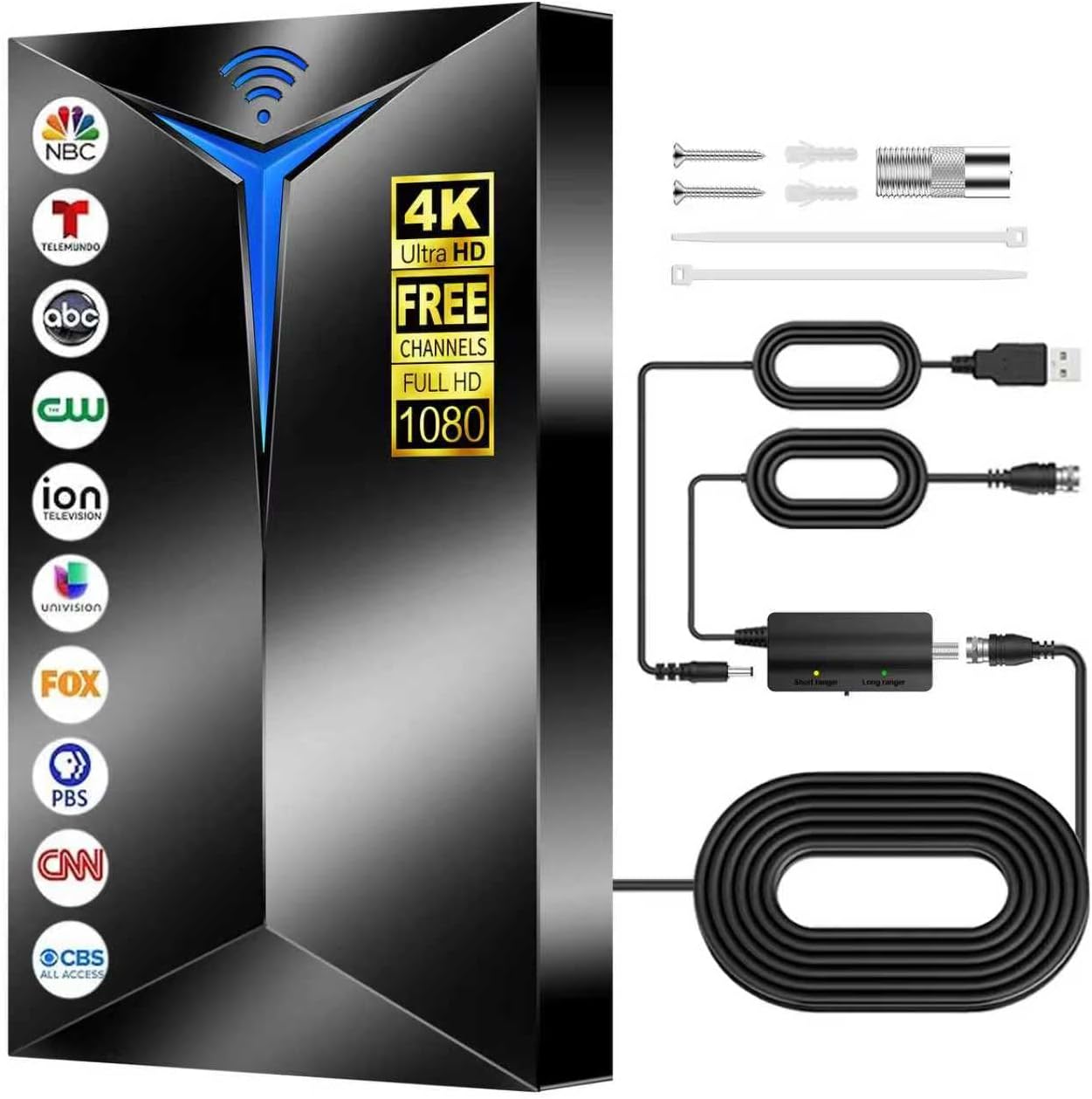 Detalle de 2026 Premium TV Antenna Indoor Outdoor — Long-Range Local Channel Reception