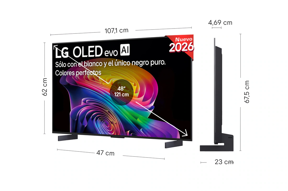 Imagen de LG OLED evo AI C6 48'' (OLED48C66LB): TV OLED evo 4K 120 Hz para cine y juego en OfertitasTOP