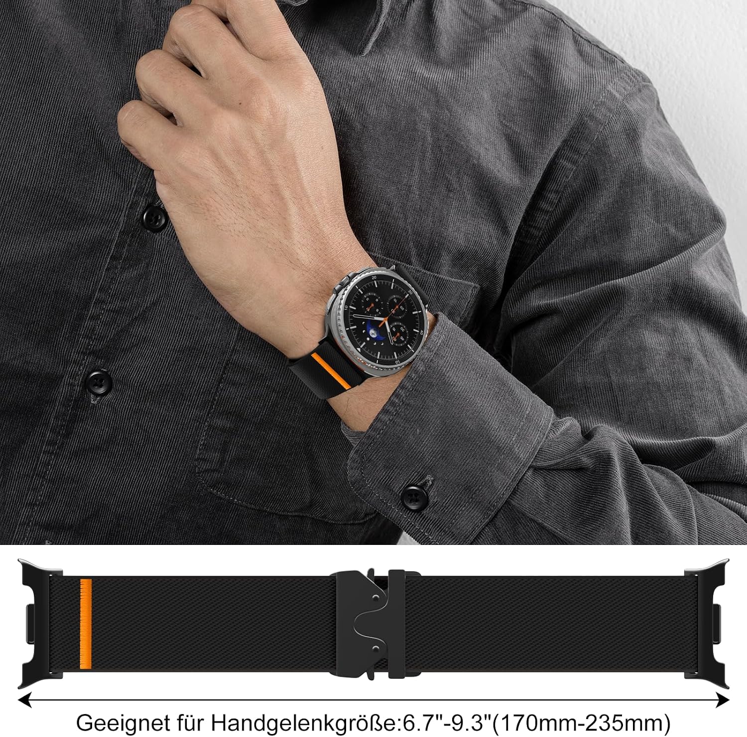 Thumbnail 4 de Hexasider Stretchy Nylon Strap for Galaxy Watch
