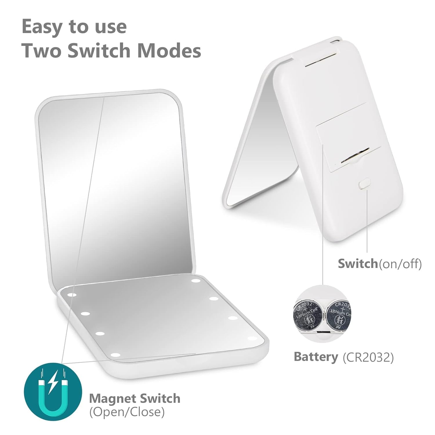 Detalle de Kintion Pocket Mirror 1X/3X LED with Light