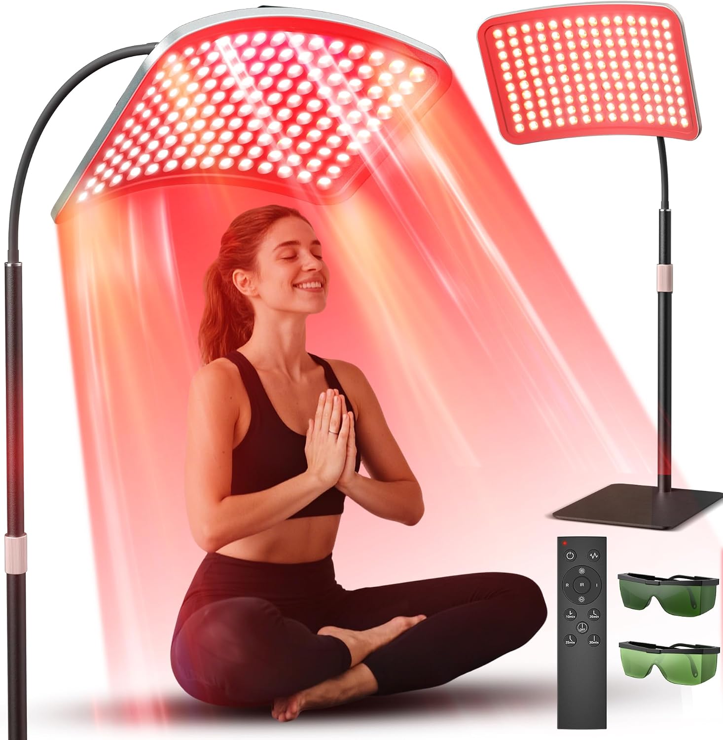 Detalle de SUNKENET LTFL003 Red Light Therapy Lamp, 660nm and 850nm LEDs