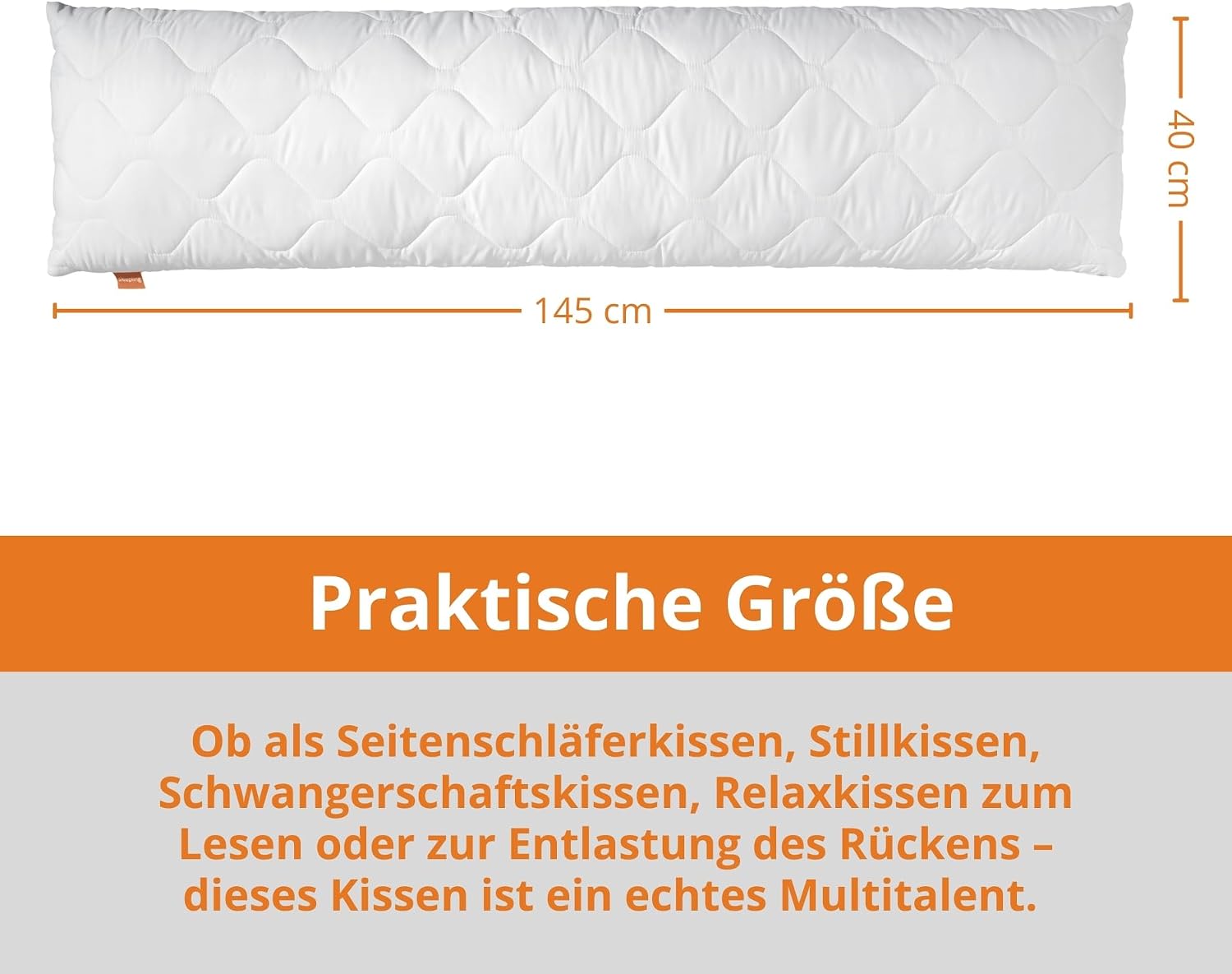 Thumbnail 4 de Sleepling Seitenschläferkissen 40 x 145 cm – Body Pillow mit 100% Mikrofaserbezug und 100% Polyesterfüllung