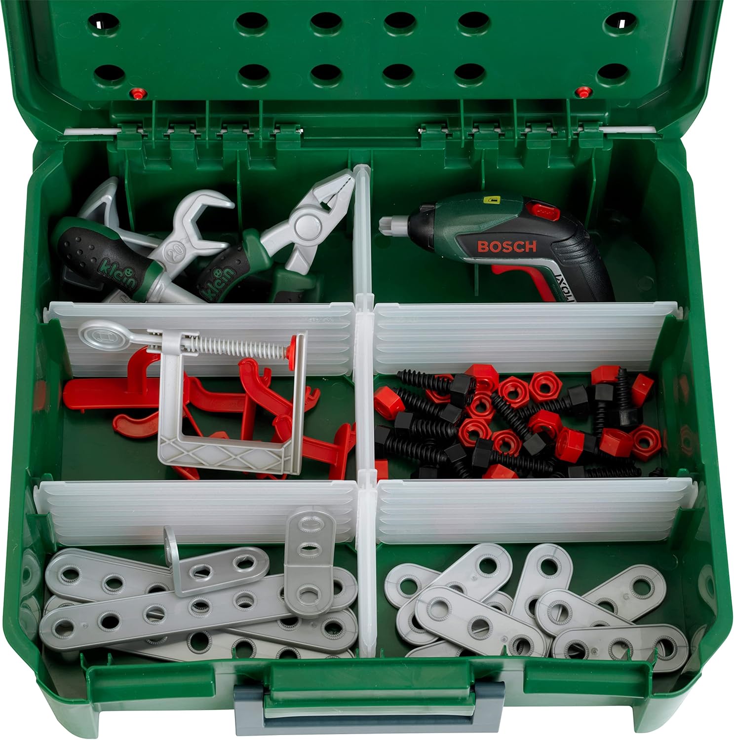 Thumbnail 6 de Theo Klein 8396 Coffret d’établi Bosch + IXOLINO II I pour jeux de construction – Mallette transformable et sets d’outils inclus