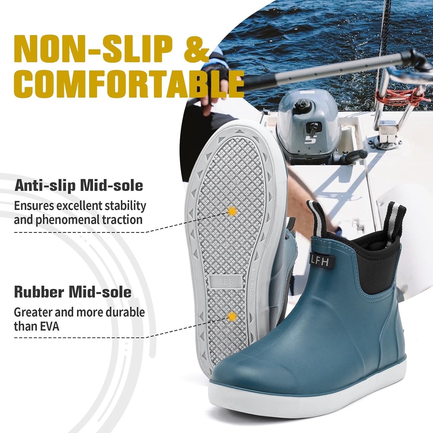 Detalle de CKWLXQY Men's Deck Boots Waterproof Ankles