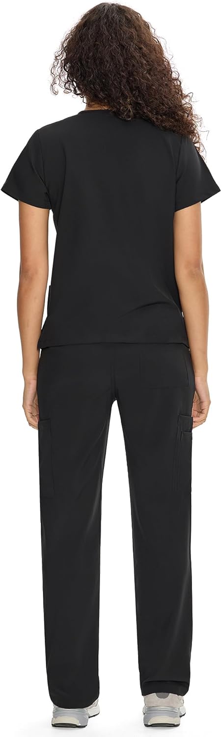 Thumbnail 1 de COZYFIT Women’s Scrubs Set (V-Neck Top & Straight Leg Pants) with 9 Pockets