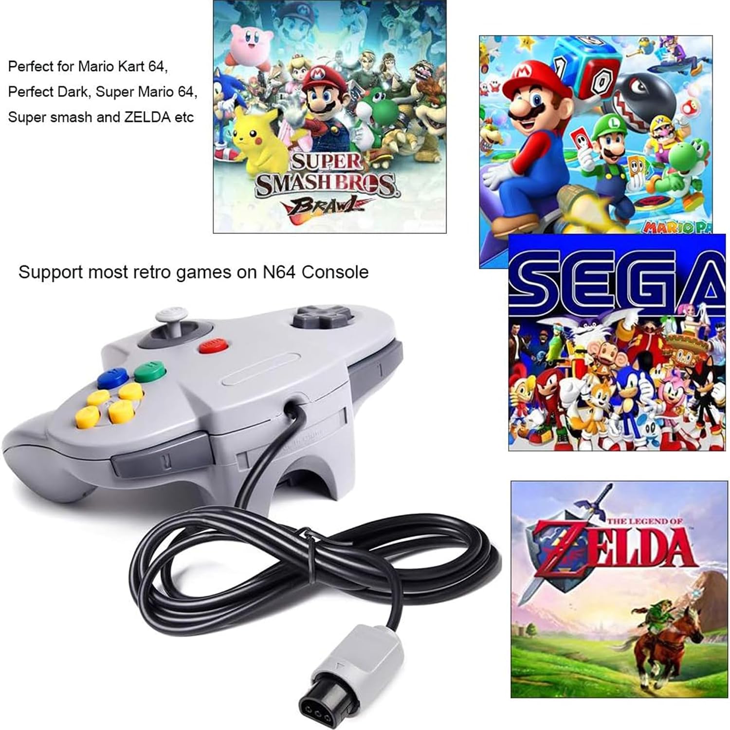 Thumbnail 5 de miadore N64 Controller Kabelgebunden 1,8 m