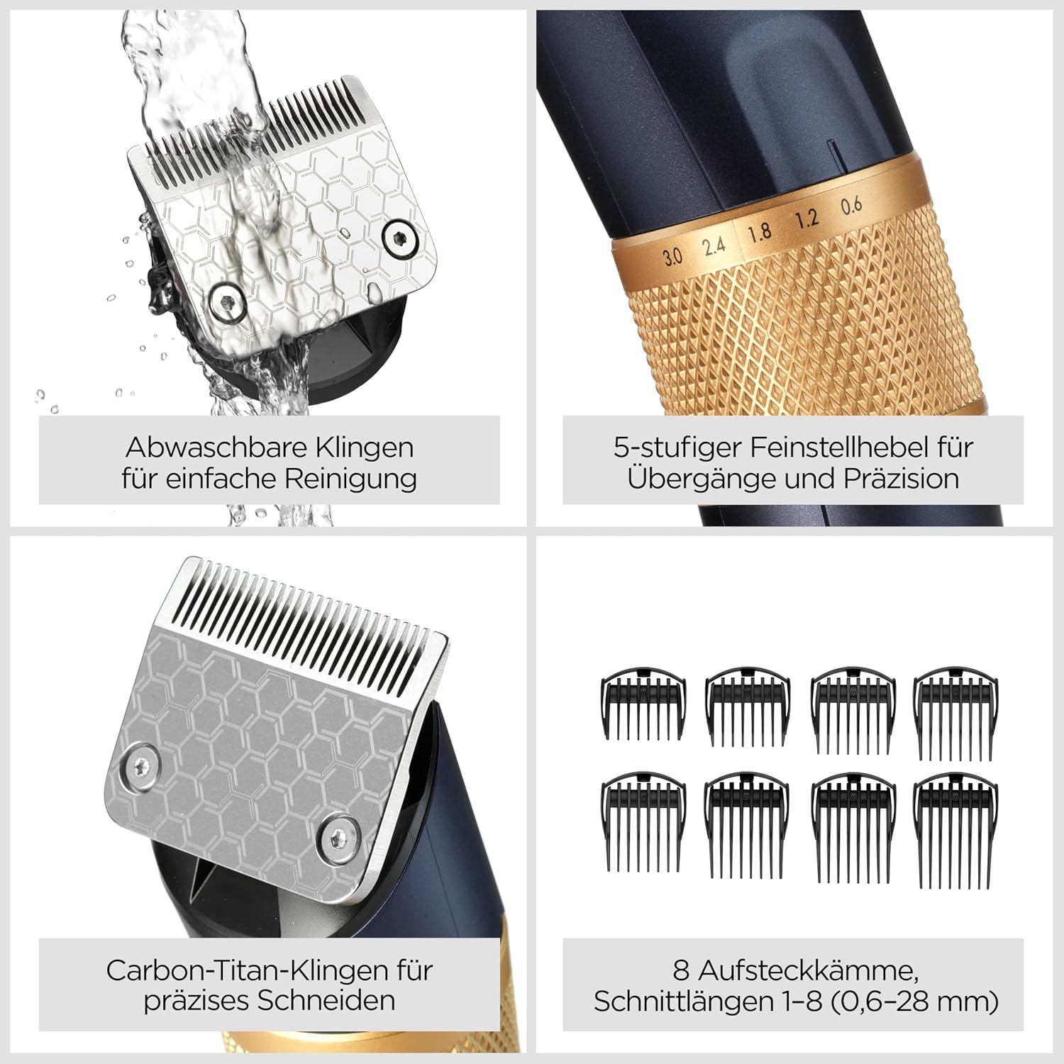 Detalle de BaByliss Lithium Performance Haarschneider E986E – Kabellose Profi-Leistung mit 45 Längeneinstellungen