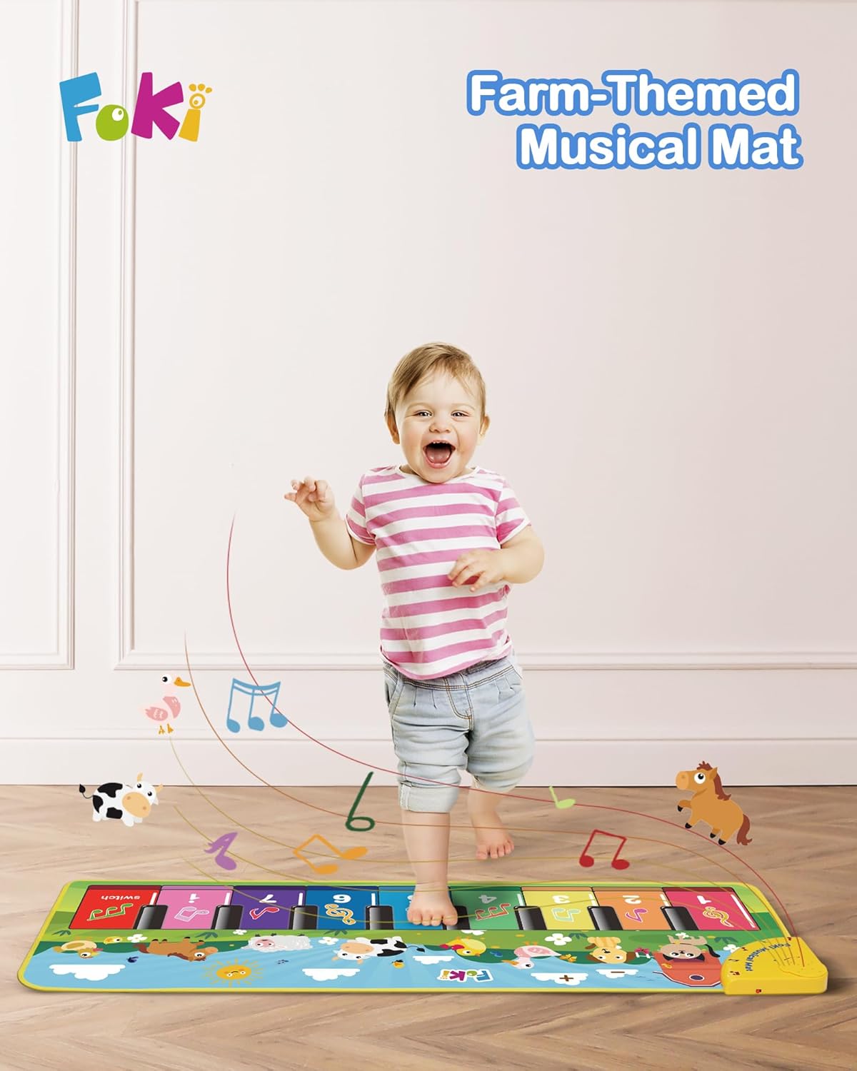 Thumbnail 1 de FOKI Floor Piano Mat for Toddlers, Age 1–5 🎹