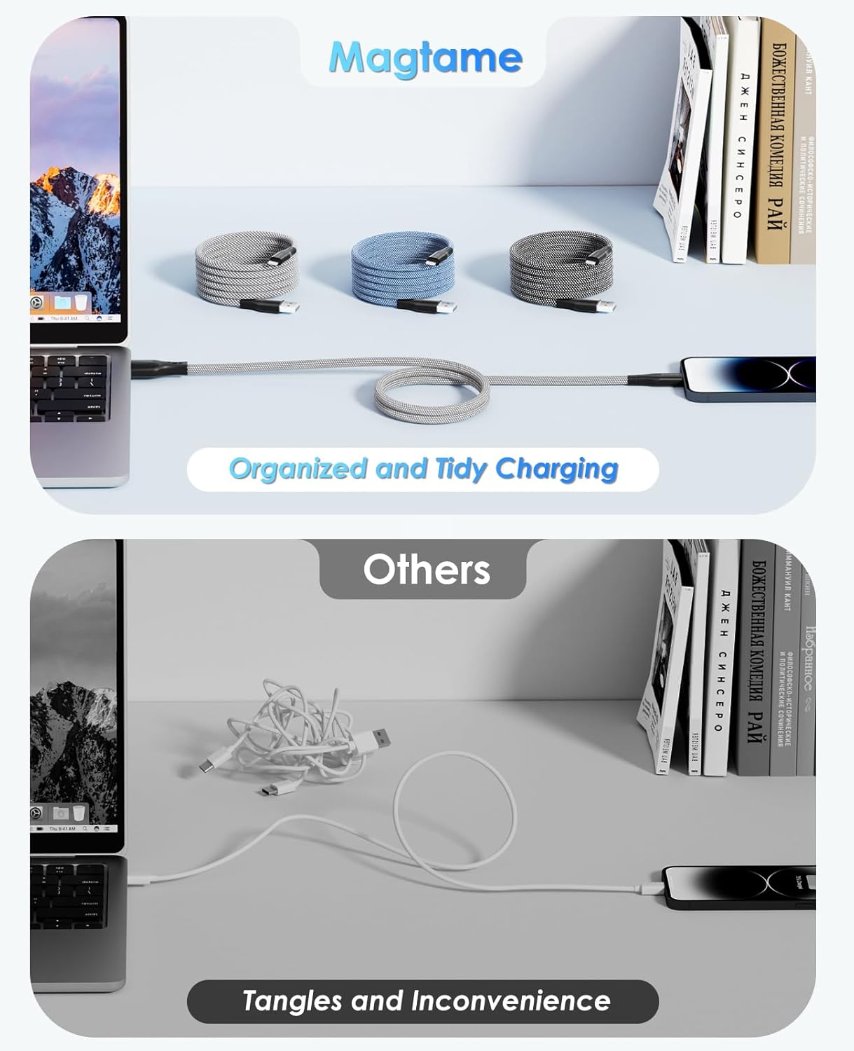 Thumbnail 4 de Magtame Cable Lightning Magnético 1,5m – Carga Rápida ⚡