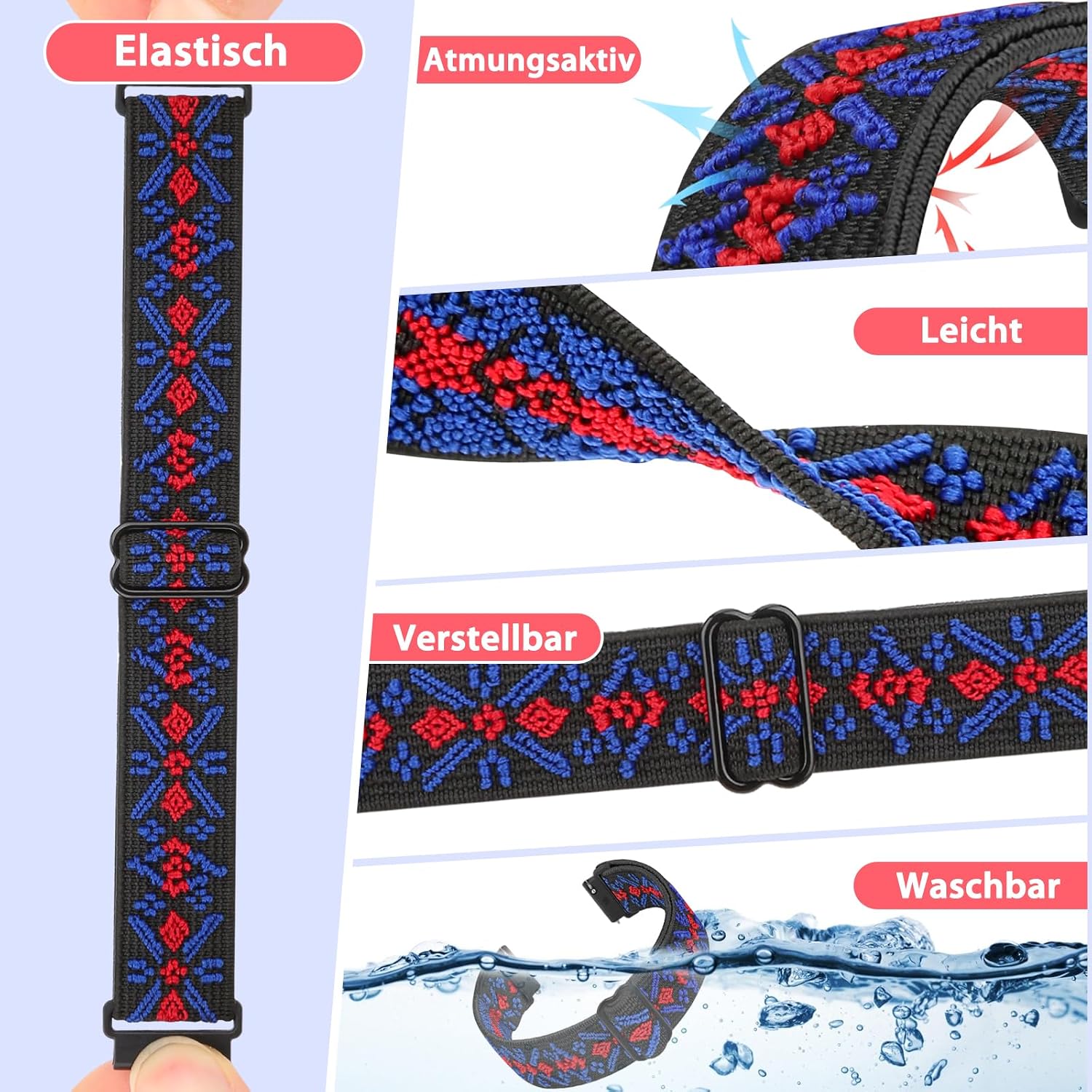 Detalle 2 de SHIJZWD Elastisches Uhrenarmband 24 mm