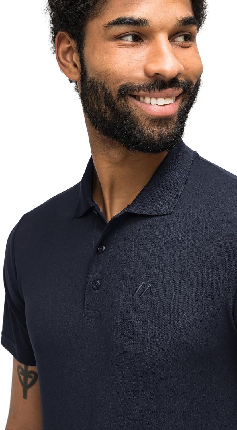 Detalle de Maier Sports Ulrich Polo pour Homme – polo fonctionnel à coupe Regular Fit avec Dryprotec et puce NFC