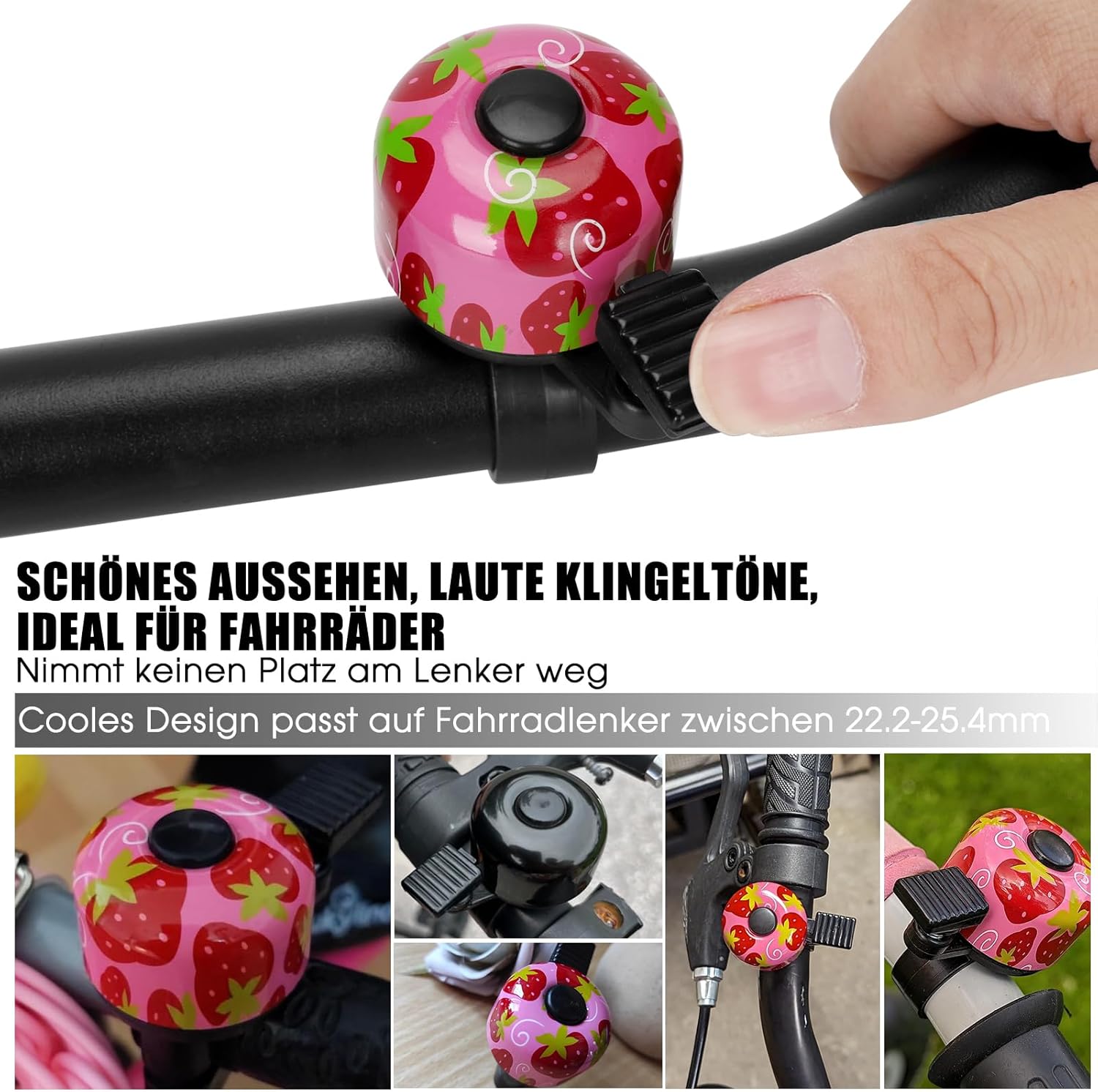 Thumbnail 5 de Kinder-Fahrradklingel (120 dB) – Mini, laut & drehbar am Lenker für Fahrrad, Roller & Laufrad