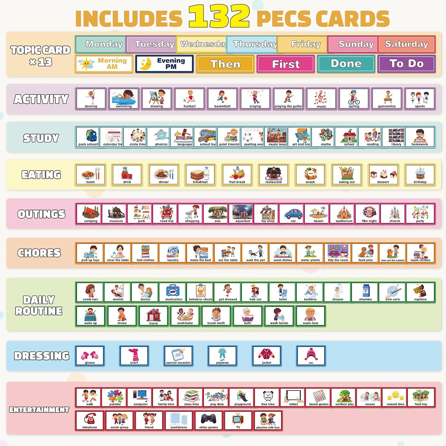 Thumbnail 4 de Visual Timetable 132 PECS Cards weekly behaviour charts