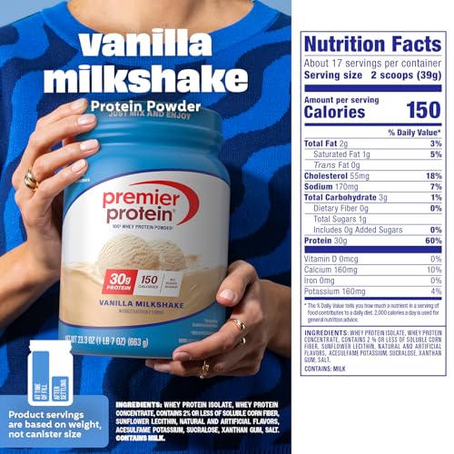 Detalle de Premier Protein 30g High Protein Powder, 100% Whey, Vanilla — 17 Servings