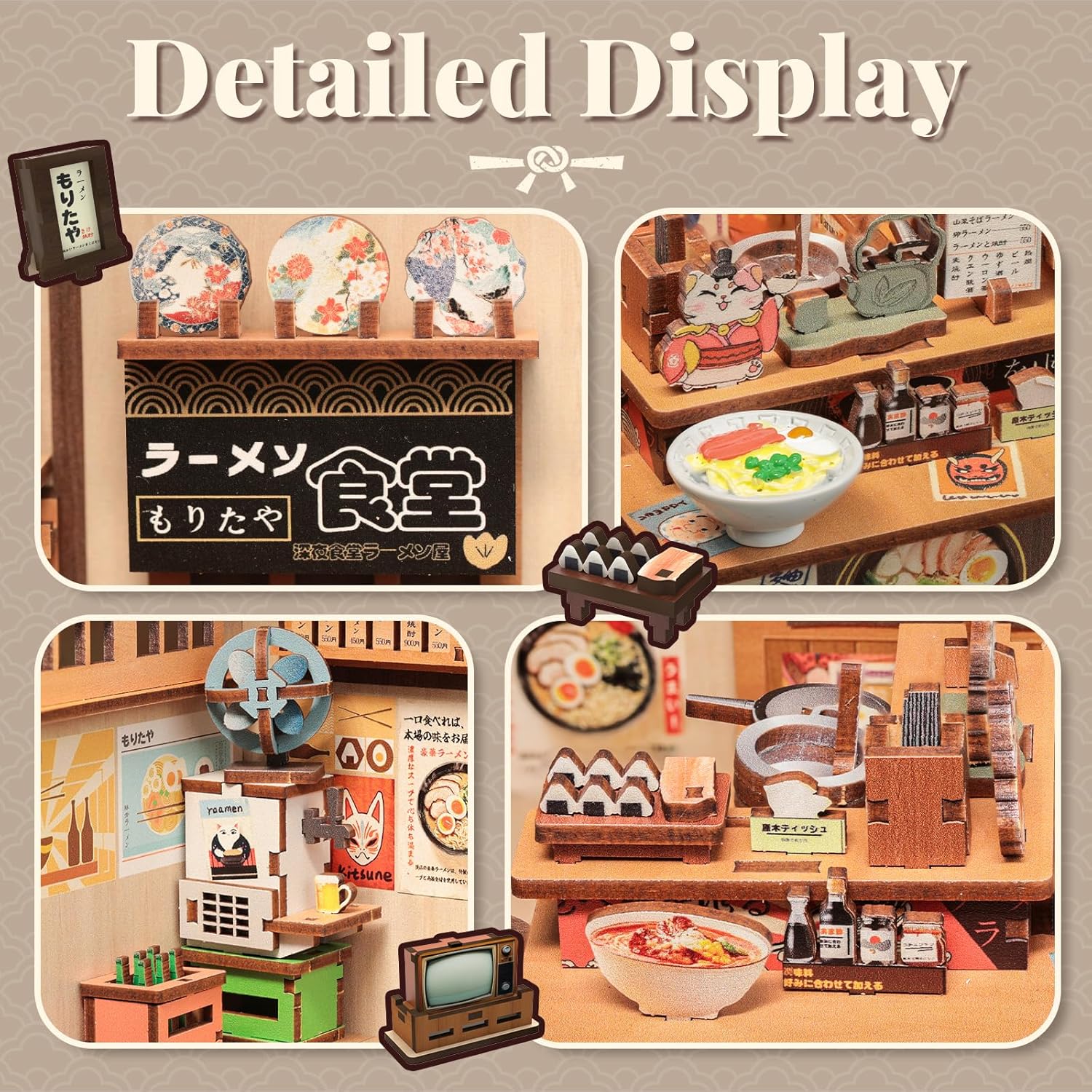 Thumbnail 6 de CUTEBEE Kit Book Nook – Maison de poupée miniature à monter soi-même avec lumière LED et housse