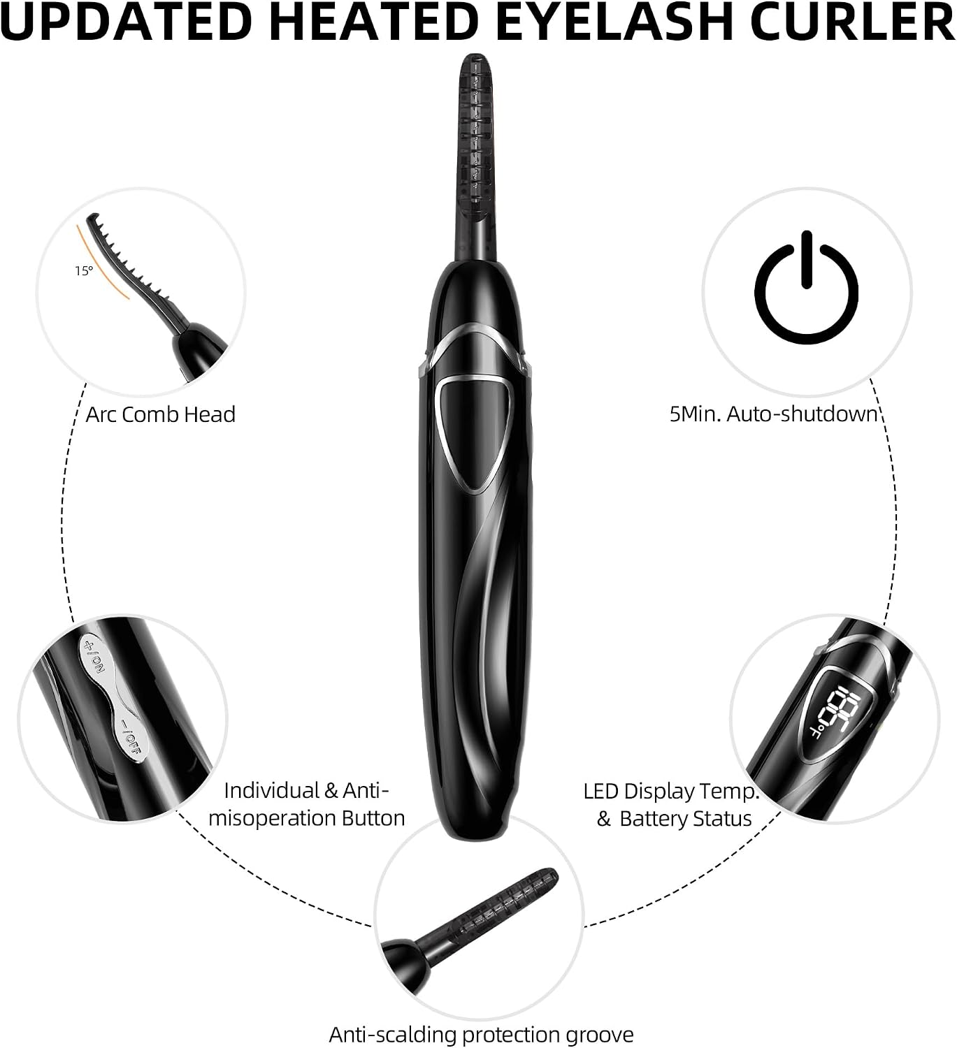 Detalle 2 de EYECURL S600 Heated Eyelash Curler 400mAh