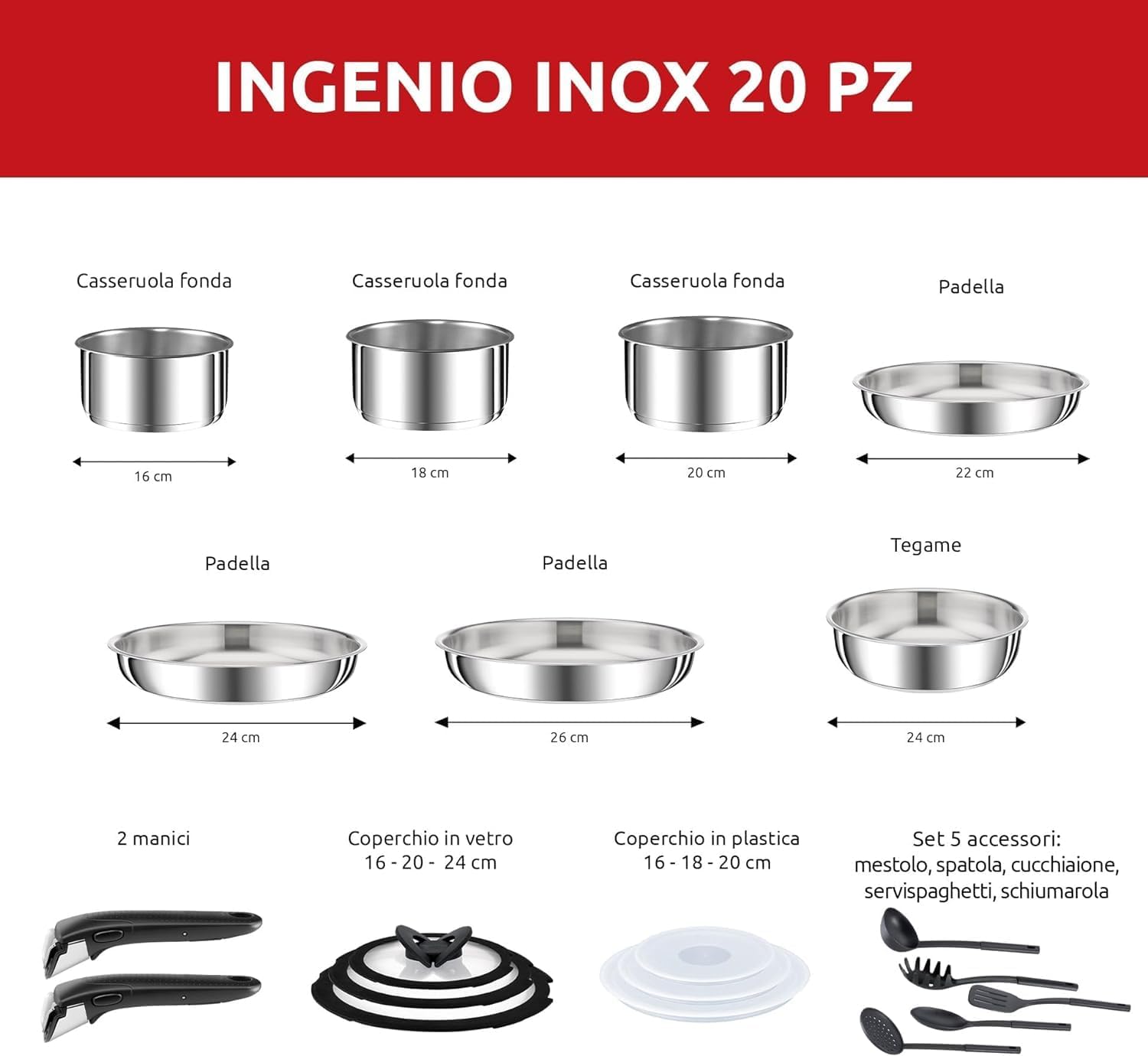 Thumbnail 1 de Lagostina Ingenio Inox 20 pezzi set pentole