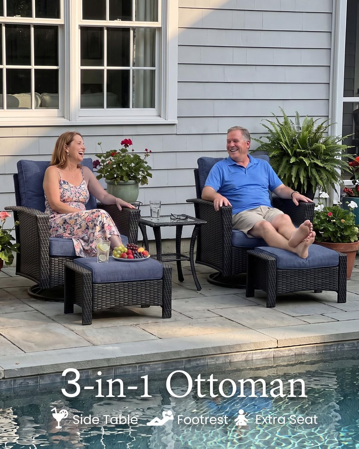 Detalle de LayinSun Wicker Patio Furniture Set