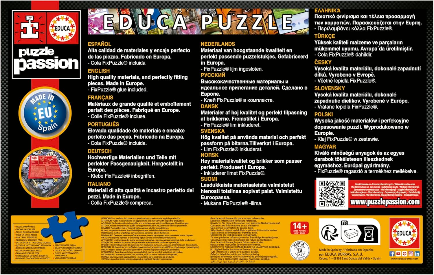 Thumbnail 6 de Puzzle Educa “Biblioteca” da 1.000 pezzi con colla Fix Puzzle, 68 x 48 cm