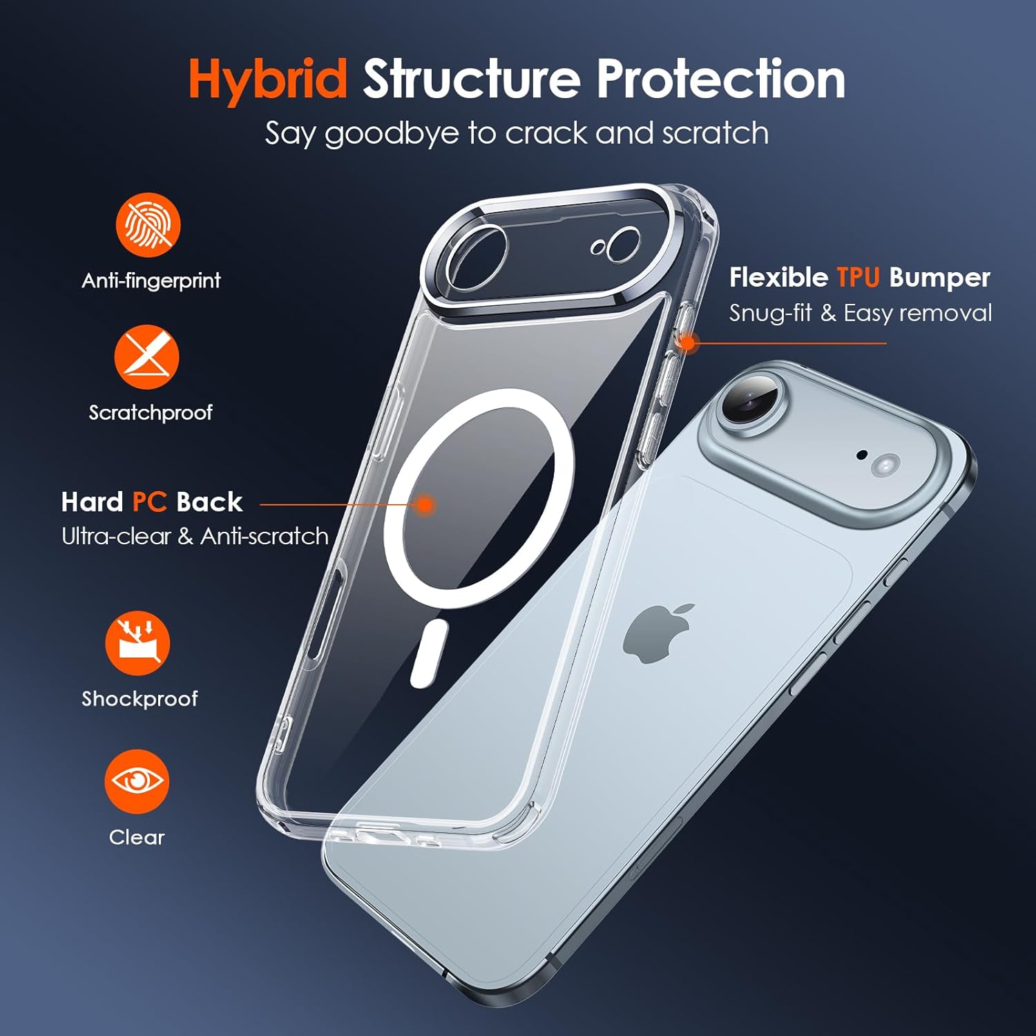 Thumbnail 2 de Coque magnétique iPhone Air ivoler compatible MagSafe, transparente anti-rayures et pare-chocs TPU