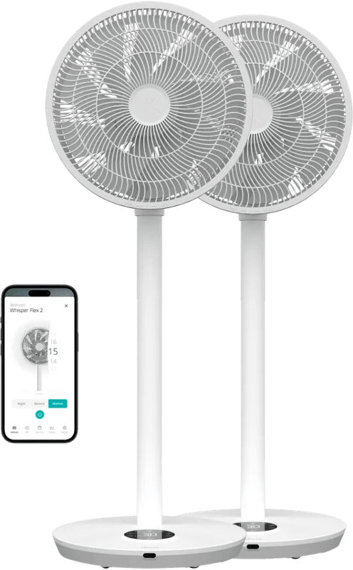 Detalle de Duux Whisper Flex 2 Doppelpack Weiß mit 30‑Stufen