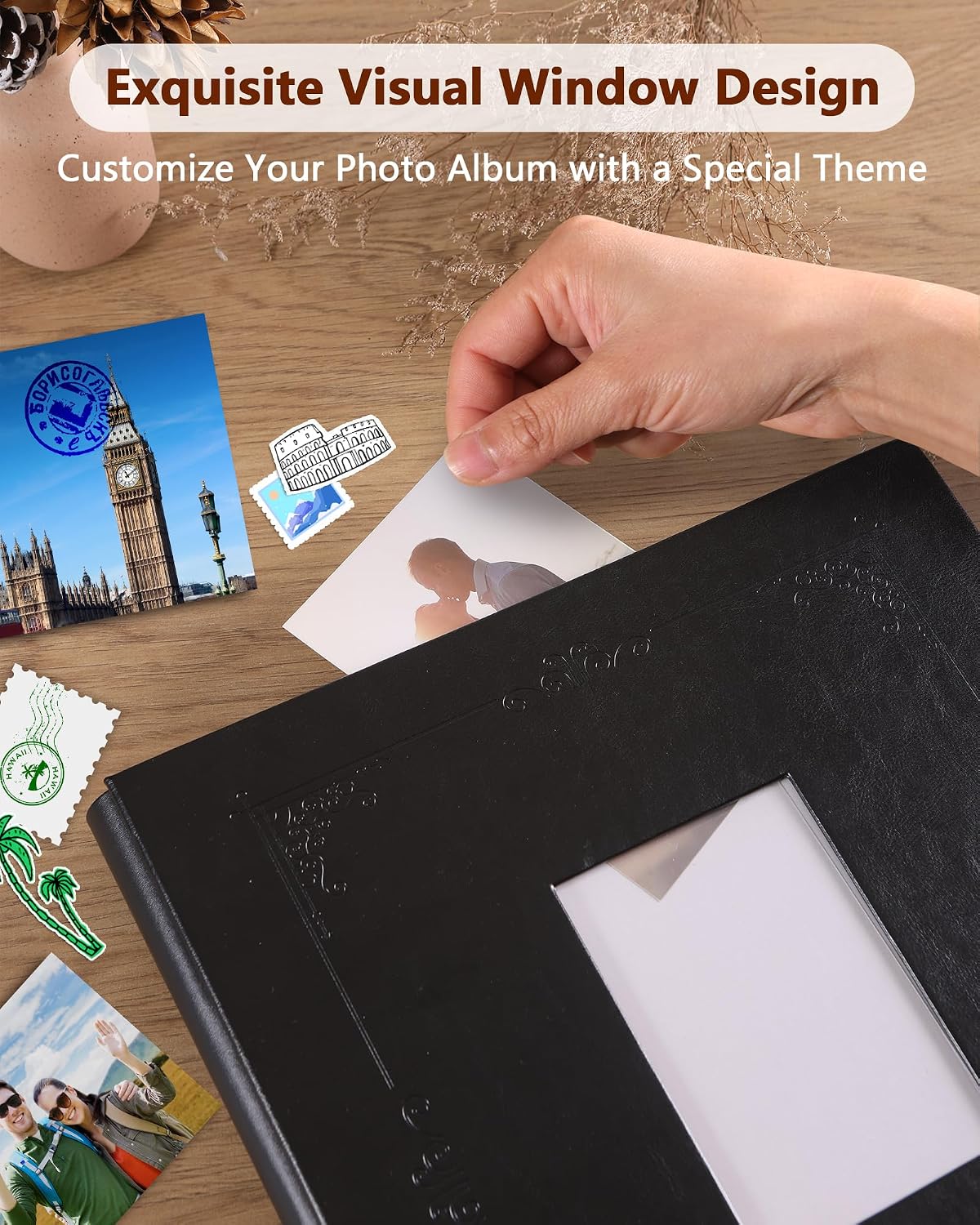 Thumbnail 1 de Yuforr Leather Hardcover Photo Album 600 Pockets