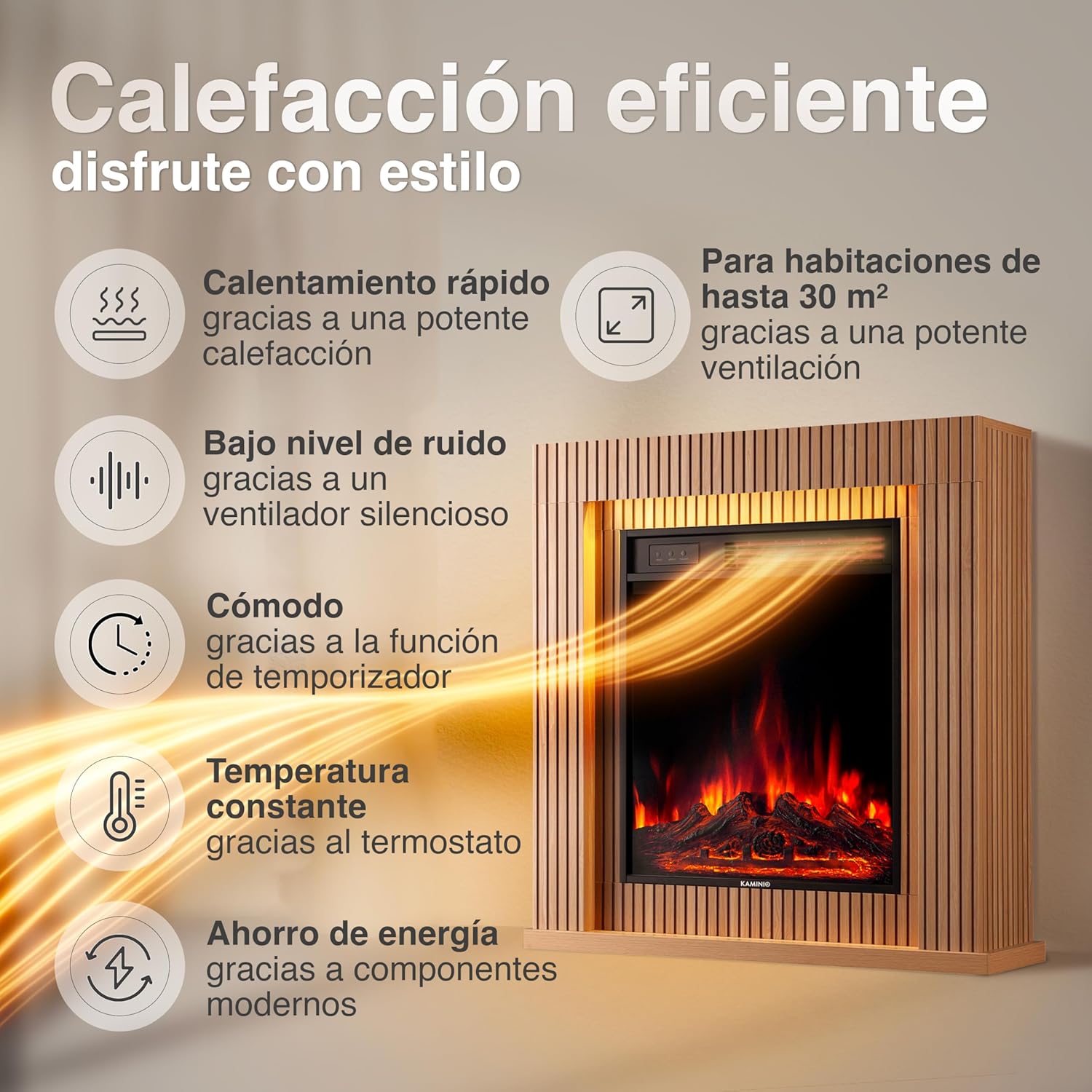 Thumbnail 3 de KAMINIO Matti chimenea eléctrica 32 pulgadas