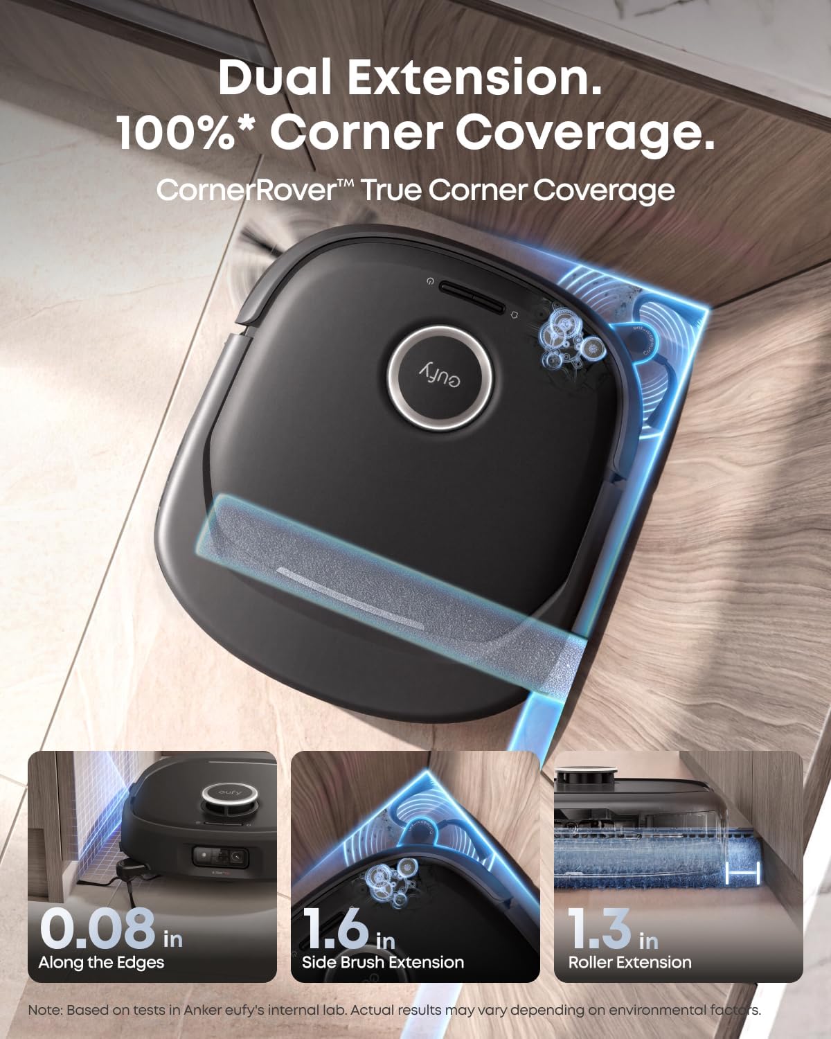 Detalle 1 de eufy E35 T210M Robot Vacuum and Mop, 35,000 Pa Suction, HydroJet 2.0