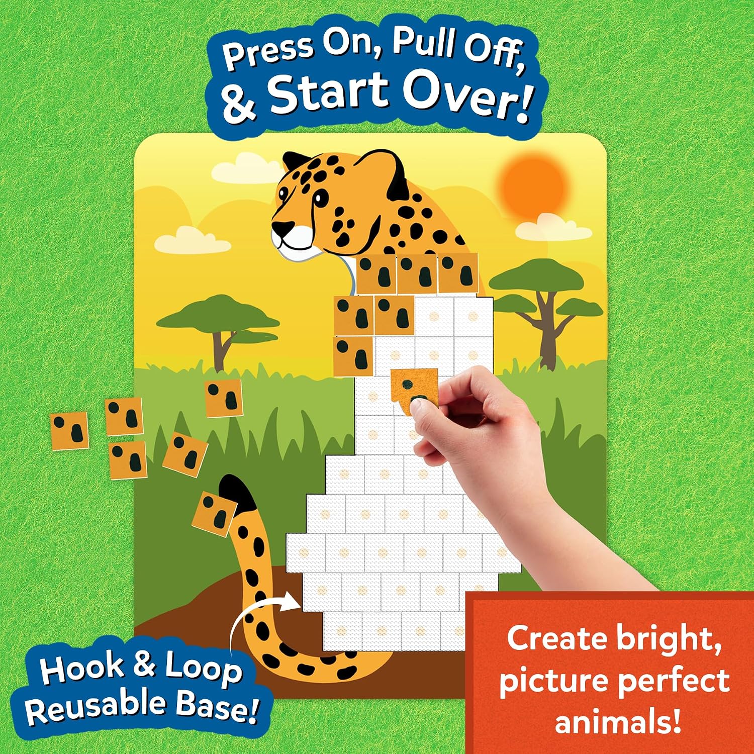 Detalle 2 de Skillmatics Art Activity: Reusable Mosaic 3D Animal Craft Kit
