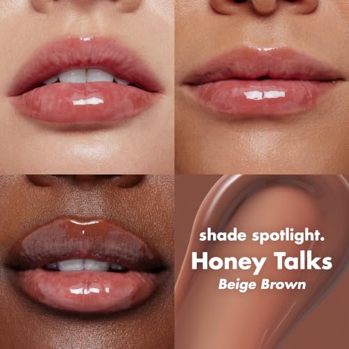 Detalle de e.l.f. Glow Reviver Lip Oil, Tinted in Honey Talks