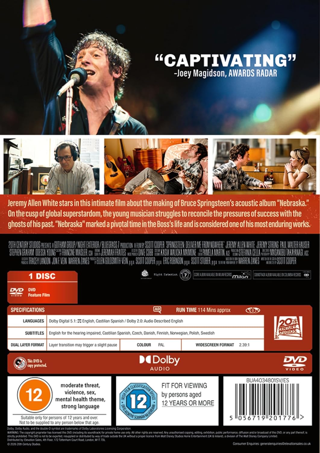 Detalle 2 de Springsteen Deliver Me from Nowhere (DVD) – Walt Disney