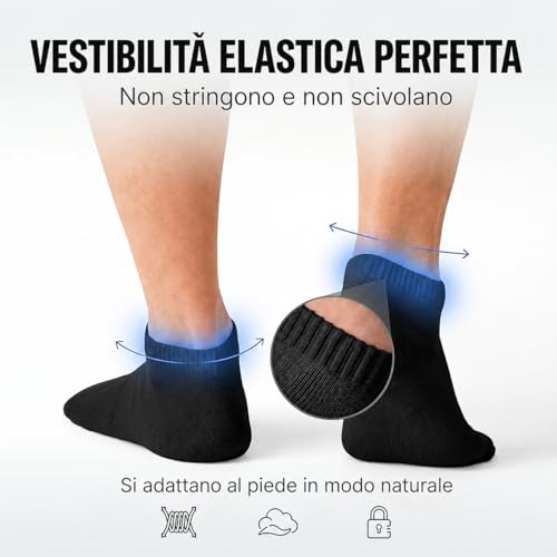 Detalle de PS PROUTHS 12 Paia Calzini Corti Bassi Unisex Cotone Traspiranti