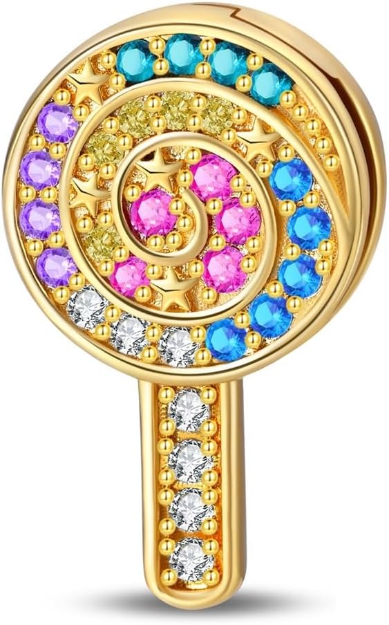 KUNSIR 925 Silver Reflective Clip-On Charms for European & Pandora Bracelets